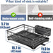 Steel 1-Tier Dish Rack with Angled Drainboard & 3-Slot Cutlery Caddy — Black