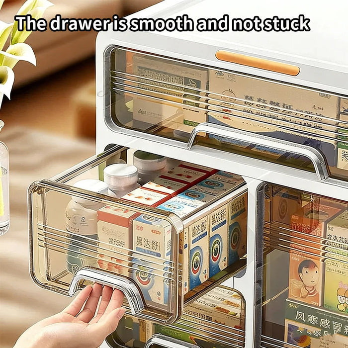 Large Capacity Medicine Organiser — Multi-layer Drawer Storage for Home