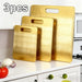3pc Stainless Steel Gold Cutting Boards — Dishwasher-Safe with Non-Slip Design & Juice Groove