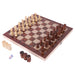 29x29cm Foldable 3‑in‑1 Wooden Chess, Checkers & Backgammon Board