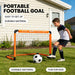 Kids Foldable Football Goal with Ball & Pump — Portable Outdoor Set