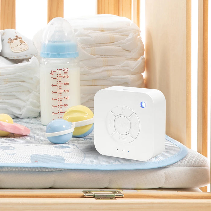 Portable Baby White Noise Machine – 10 Relaxing Sounds, USB Rechargeable, Auto-Off Timer