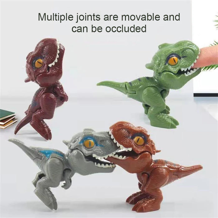 Mini Cartoon Tyrannosaurus Finger Dinosaurs — Plastic Finger Puppets (5/10/20)