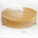Gold Metal Cake Stand — 20/25/30cm Round Dessert Display (8cm High)