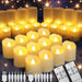 USB Rechargeable Flameless Tea Lights with Remote & Timer – 6 Pack Warm White