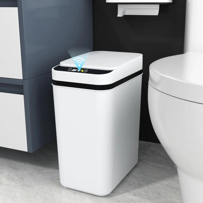 Slim Touchless Motion Sensor Bin with Lid — 12L (approx. 3.5 gal)