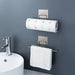 Drill-Free Stainless Steel Wall-Mounted Paper Towel & Toilet Roll Holder