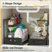 Under-sink Pull-out Metal Organiser — Sliding Storage Shelf for Kitchen (Black/White)
