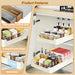 Pull-Out Sliding Cabinet Storage Box — Stick-On Kitchen & Pantry Organiser (Beige)