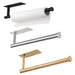 Stainless Steel Punch-Free Paper Towel Holder – Under-Cabinet Roll & Film Dispenser