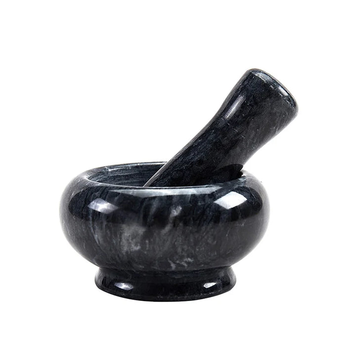 Marble Mortar & Pestle — White Marble Herb and Spice Grinder