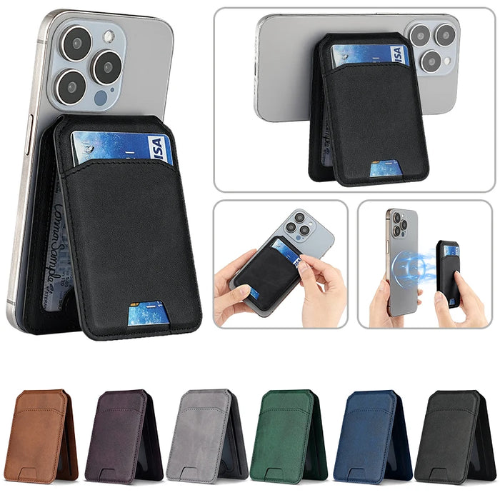 Magnetic Leather Wallet Case for iPhone 12/13/14/15/16 Pro Max – Card Holder