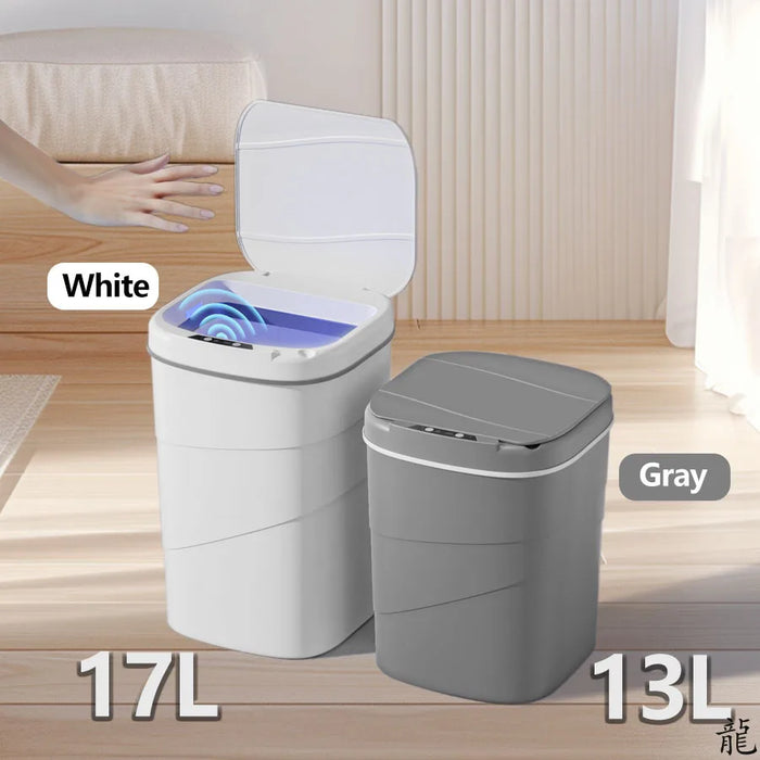 Touchless Sensor Bin — Automatic Closing, Battery-Powered (13L or 17L)