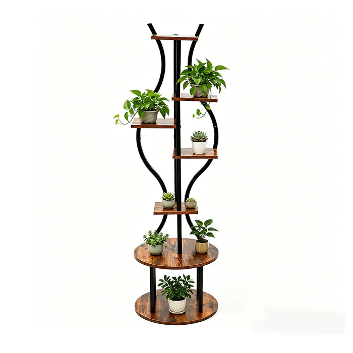 145cm Tall 7-Tier Corner Metal Plant Stand – Indoor & Outdoor Flower Rack