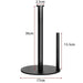 Stainless Steel Kitchen Roll Holder with Weighted Base - Heavy-Duty Countertop Organiser