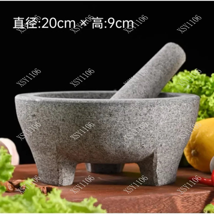 Granite Mortar and Pestle – Natural Stone Grinder for Spices & Guacamole