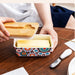 Country-style ceramic butter dish with built-in refrigeration – retro kitchen butter box
