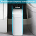 Smart Touchless Bathroom Bin — 15L Narrow Automatic Sensor Waste Bin, White