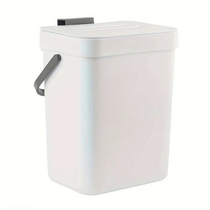 Kitchen Food Waste Bin — Small Countertop Compost Caddy with Lid, Wall-Mountable (3L & 5L)
