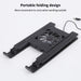 Foldable Laptop Cooling Stand with Single Fan - Portable Elevated Notebook Holder