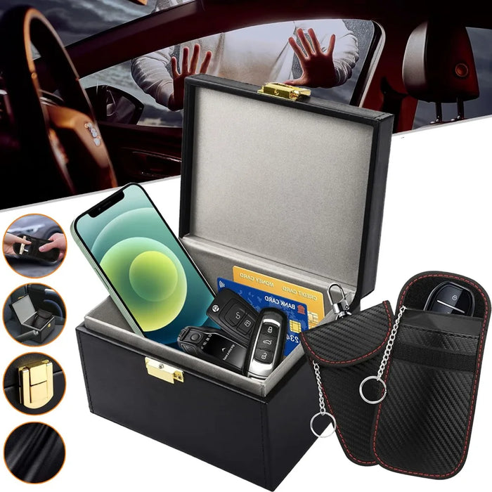 Faraday Box & Pouch Set — Keyless Car Key Signal Blocker