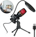 USB Condenser Microphone for PC & Laptop — Wired Streaming, Podcasting & Gaming (RGB option)
