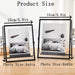 4- & 6-inch Metal Floating Photo Frame — Gold or Black with Transparent Acrylic Panels
