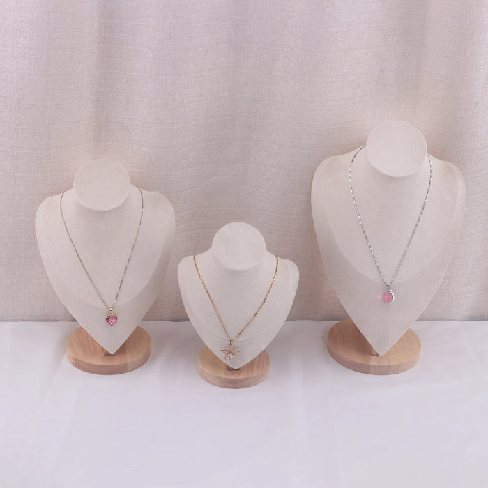 Velvet Necklace Display Bust — Pendant & Jewellery Mannequin Stand