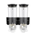 3L Wall‑Mounted Double Cereal Dispenser — Black with Measuring Cups