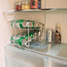 Double-Layer Metal Can Rack — 10-Can Fridge & Pantry Organiser, 35 x 15 x 19cm