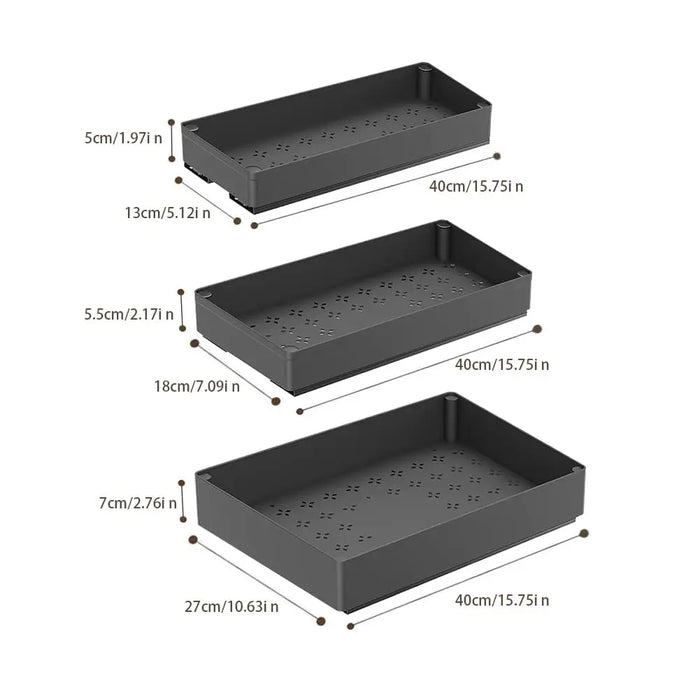 No-Drill Pull-Out Cabinet Organiser — Sliding Drawers for Kitchen & Pantry