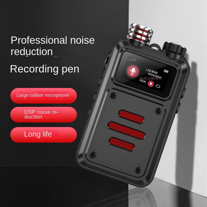 Mini Professional Digital Voice Recorder — 32GB–128GB, DSP Noise Reduction, VAD, MP3/WAV