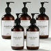 Set of 5 Amber 500ml Refillable Pump Bottles – Empty Dispensers for Shampoo, Conditioner, Hand & Dish Soap