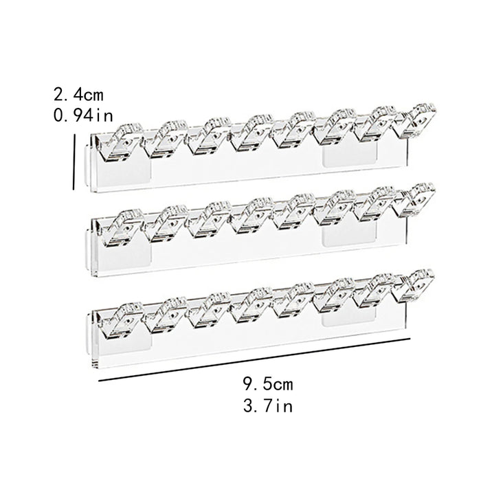 Necklace Storage Rack — 3/6/12/18pcs Wall-Mounted Anti-Tangle Jewellery Display with 8 Hooks