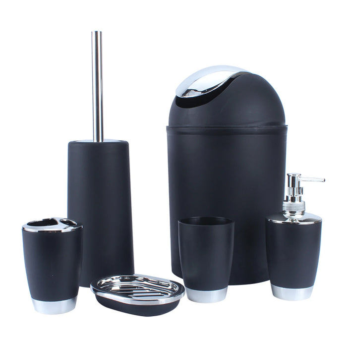 Bathroom Accessory Set – Resin Soap Dish, Dispenser, Tumbler & Toothbrush Holder