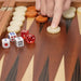 Handmade Foldable Wooden Backgammon Set – 11–17 inch, Inlaid Board & Full Accessory Set