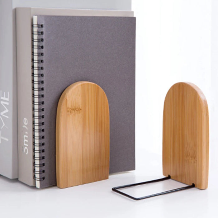 Nature Bamboo Desktop Bookends – Bamboo Book Stand (S & L)