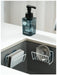 Stainless Steel Suction Cup Sponge Holder — Sink Caddy (Grey Silver / Black)