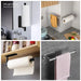 Stainless Steel Paper Towel & Toilet Roll Holder — Adhesive or Screw-Fix