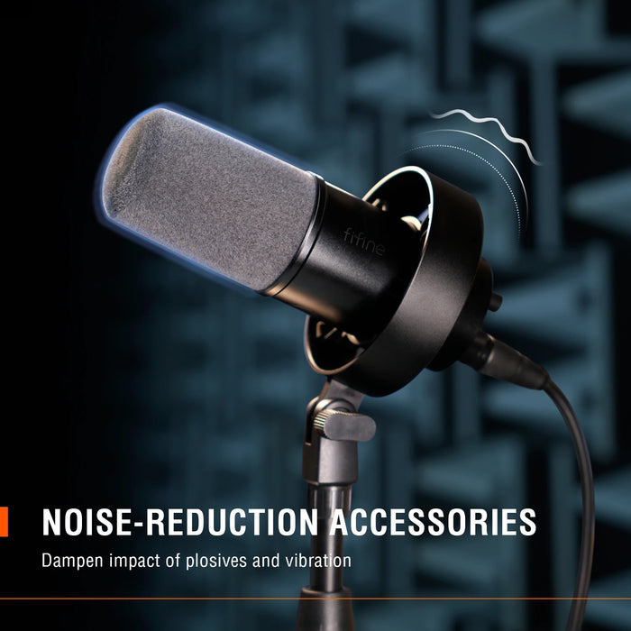 USB/XLR Dynamic Microphone K688 — Shock Mount, Touch Mute & Headphone Monitor
