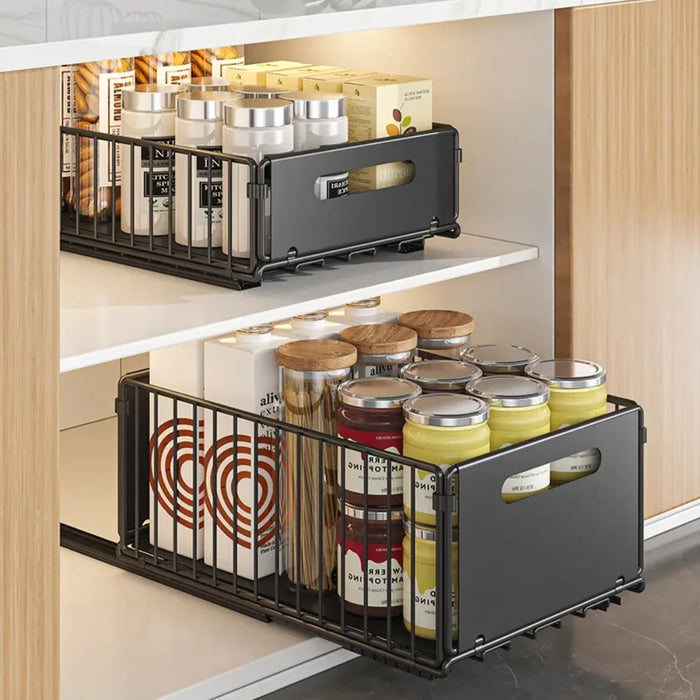 Pull-Out Cabinet Organiser – Slide Drawer Spice & Storage Rack