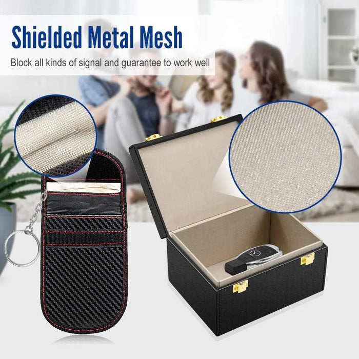 Faraday Key Fob Box and Pouch — Signal‑Blocking Key Safe for Keyless Car Security