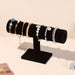 Velvet T-Bar Jewellery & Watch Display Stand — Desktop Bracelet Holder (Black/Grey)