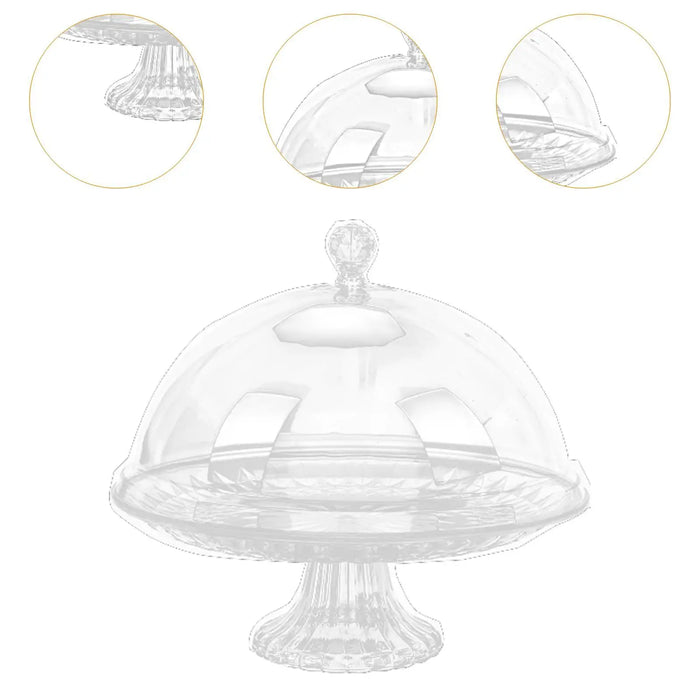 Dome Serving Plate with Cover — 16cm Multiuse Cake & Dessert Stand