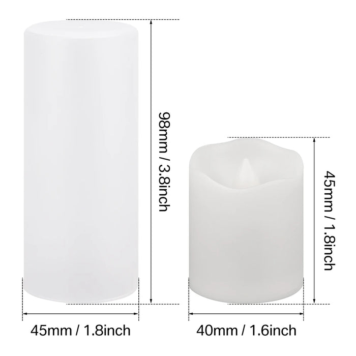 USB Rechargeable Flameless Tea Lights with Remote & Timer – 6 Pack Warm White