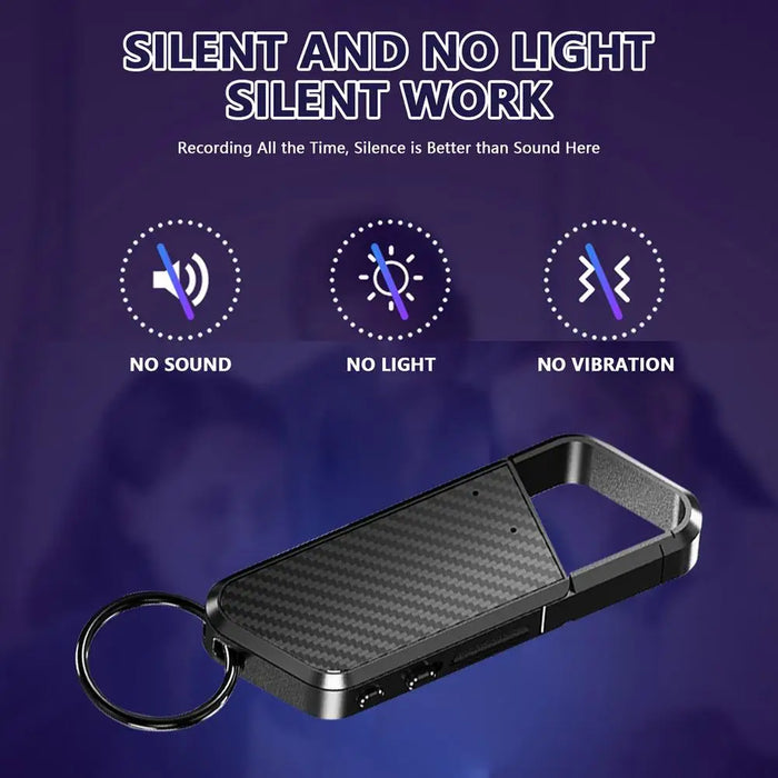 Mini Keyring Voice Recorder — Voice‑Activated, TF Card Up to 128GB