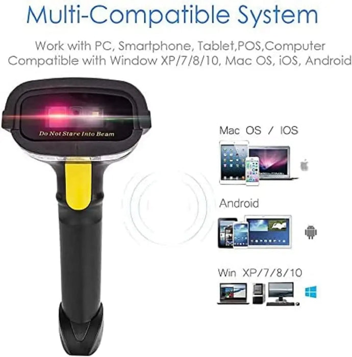 Wireless 2D QR Barcode Scanner NT-1228BL — Bluetooth & USB