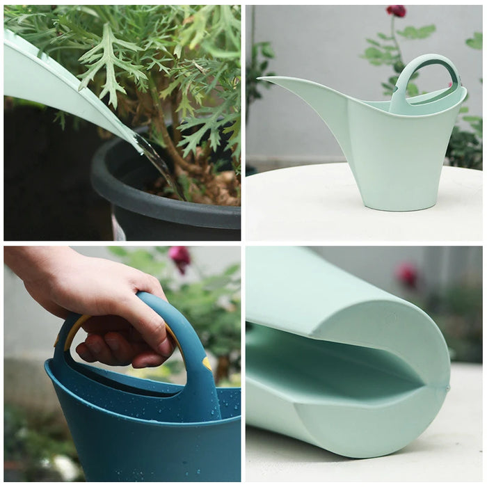 2L Long-Spout Watering Can — Nordic-style Plastic Kettle for Indoor & Outdoor Plants