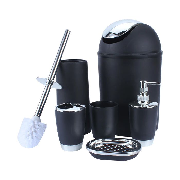 Bathroom Accessory Set – Resin Soap Dish, Dispenser, Tumbler & Toothbrush Holder