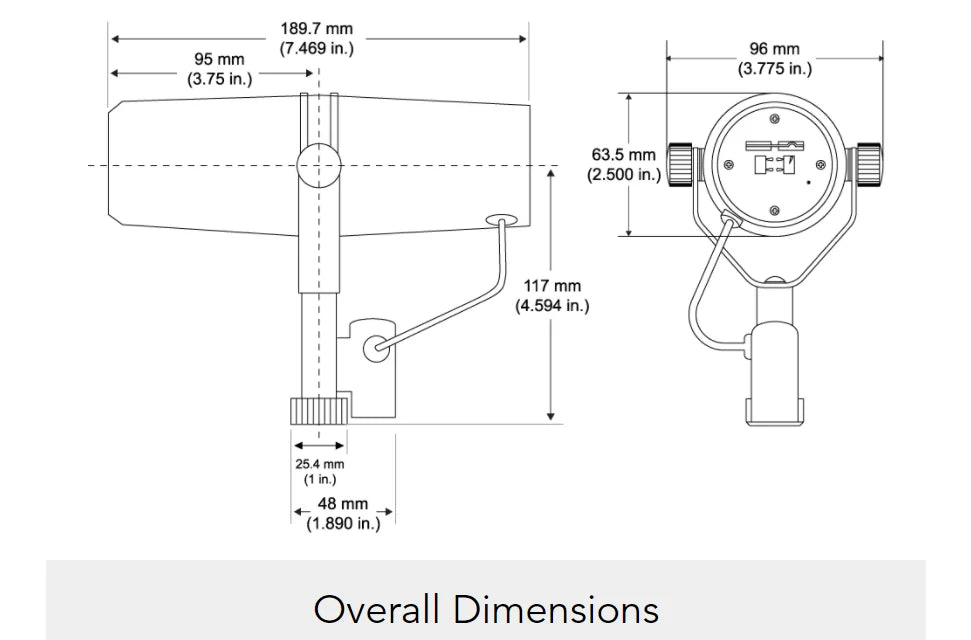 SM7B Cardioid Dynamic Microphone — Selectable Frequency Response for Studio & Podcasting